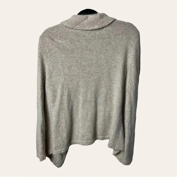 1133. MARINA LUNA OPEN FRONT CARDIGAN ANGORA RABBIT HAIR/LAMB’S WOOL‎ SIZE XL - Picture 5 of 9